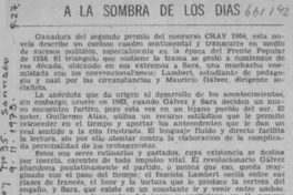 A la sombra de los dias  [artículo] J. M. M.