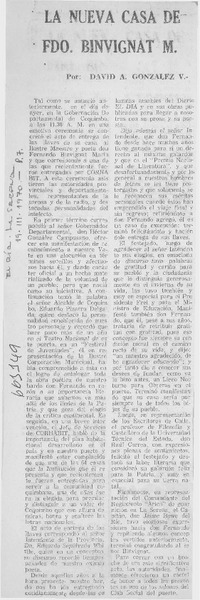 La nueva casa de Fdo. Binvignat M.