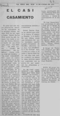 El casi casamiento.  [artículo]