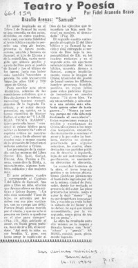 Teatro y poesía  [artículo] Fidel Araneda Bravo.