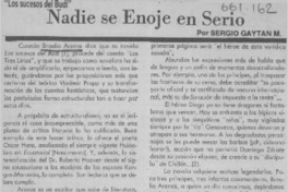 Nadie se enoje en serio  [artículo] Sergio Gaytan M.