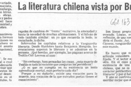 La Literaturachilena vista por Braulio Arenas  [artículo] Hugo Montes.