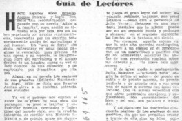 Guía de lectores  [artículo] Hernán Poblete Varas.