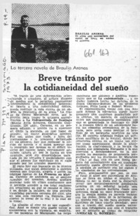 Breve tránsito por la cotidianeidad del sueño  [artículo] Amilcar Romero G.