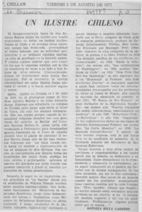 Un ilustre chileno  [artículo] Agustín Billa Garrido.