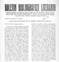 Cuál es el estado de la poesía chilena actual?.  [artículo]