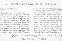 El teatro chileno en el exterior.  [artículo]