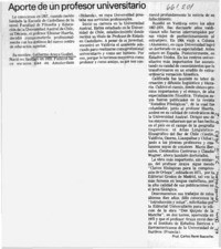 Aporte de un profesor univesitario  [artículo] Carlos René Ibacache.