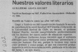 Nuestros valores literarios  [artículo] Carlos René Ibacache.