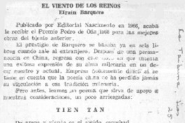 El Viento de los reinos  [artículo] Floridor Pérez.