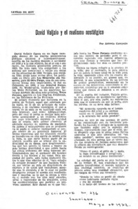 David Valjalo y el realismo nostálgico  [artículo] Antonio Campaña.
