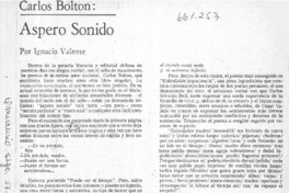 Aspero sonido  [artículo] Ignacio Valente.