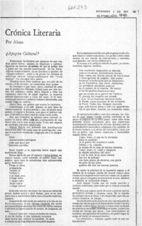 Crónica literaria  [artículo] Alone.