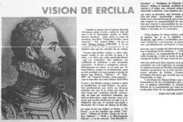 Visión de Ercilla  [artículo] Víctor Castro.