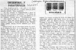 Encuentors y parafernalia  [artículo] Weillington Rojas Valdebenito.