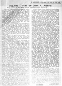 Algunas cartas de Juan A. Alberdi  [artículo] Raúl Silva Castro.