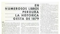 En numerosos libros perdura la histórica gesta de 1879.