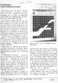Economía para principiantes.  [artículo]