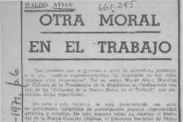 Otra moral en el trabajo.  [artículo]
