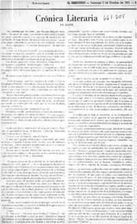 Crónica literaria  [artículo] Alone.