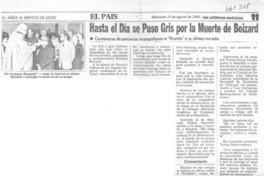 Hasta el día se puso gris por la muerte de Boizard.  [artículo]