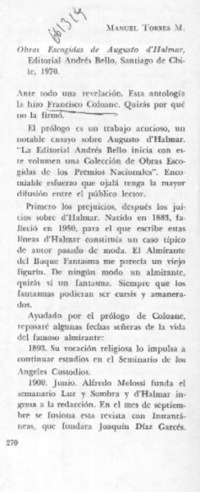 Obras escogidas de Arturo d'Halmar