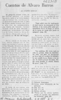 Cuentos de Alvaro Barros.