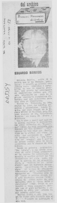 Eduardo Barrios.