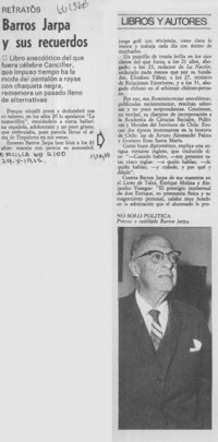 Barros Jarpa y sus recuerdos