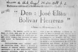 Don, José Elías Bolivar Herreras"  [artículo] Janette Altamirano A.