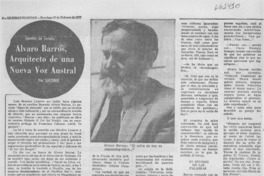 Alvaro Barros, arquitecto de una nueva voz austral