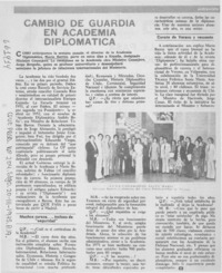 Cambio de guardia en Academia Diplomática
