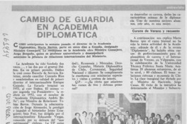 Cambio de guardia en Academia Diplomática