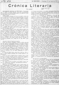 Crónica literaria  [artículo] Alone.