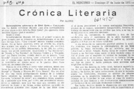 Crónica literaria  [artículo] Alone.