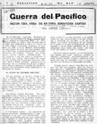 Guerra del pacífico  [artículo] Angel Lira.