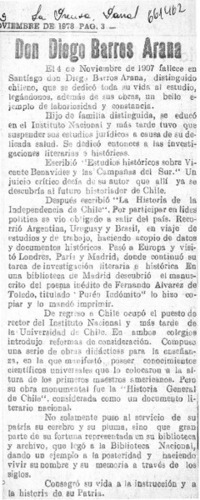 Don Diego Barros Arana.