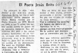 El poeta Jesús Brito  [artículo] Ego Sum.
