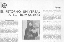 El retorno universal a lo romántico