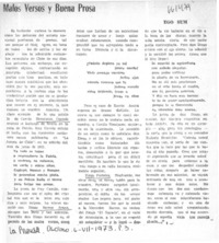 Malos versos y buena prosa