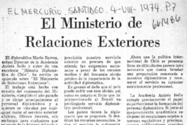 El Ministerio de Relaciones Exteriores