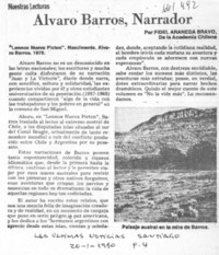 Alvaro Barros, narrador