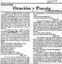 Oración y poesía