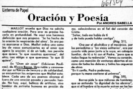 Oración y poesía