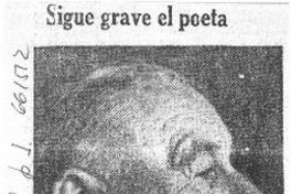 Sigue grave el poeta.  [artículo]