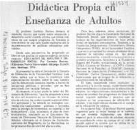 Didáctica propia en enseñanza de adultos.