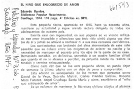 El niño que enloqueció de amor