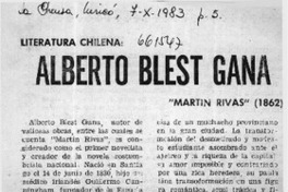 Alberto Blest Gana.  [artículo]