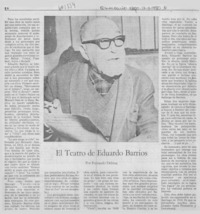 El teatro de Eduardo Barrios