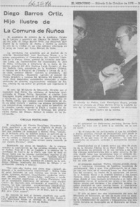 Diego Barros Ortiz, hijo ilustre de la comuna de Ñuñoa.